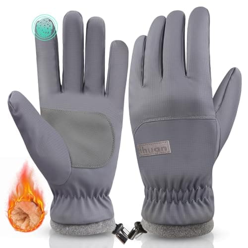 Winter Waterproof Ski Gloves for Men and Women — Grey