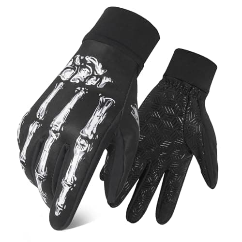 Waterproof Gloves for Men and Women in Cold Weather — White Skeleton
