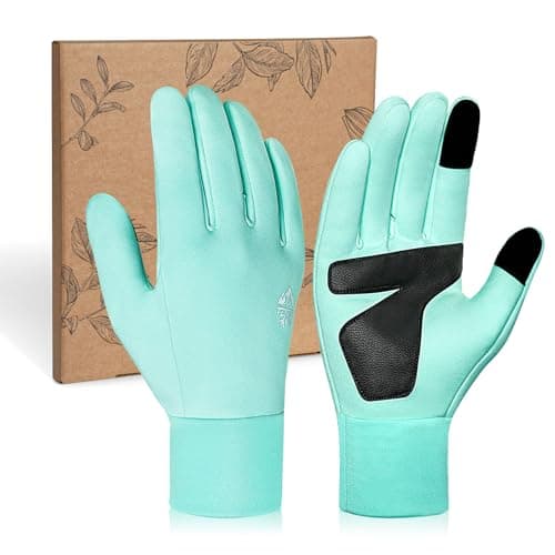 Winter Thermal Waterproof Touchscreen Gloves for Men and Women with Zippered Wrist — S120 Basic-(65% Warm&Water-Resistant)-Aqua
