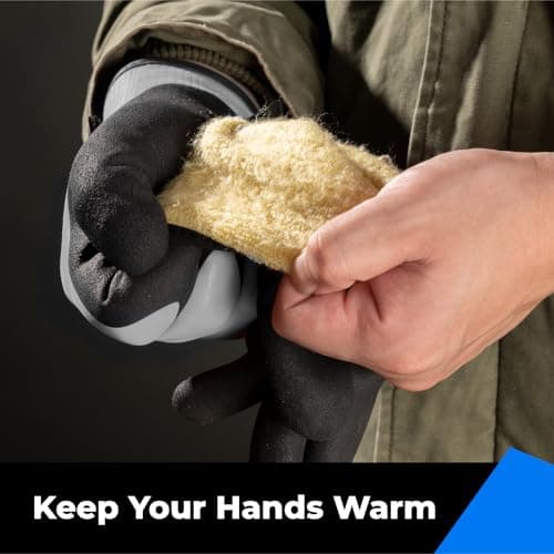 100% Waterproof Gloves for Men and Women, Touchscreen, Thermal, and Grip for Cold Weather, Grey, X-Large