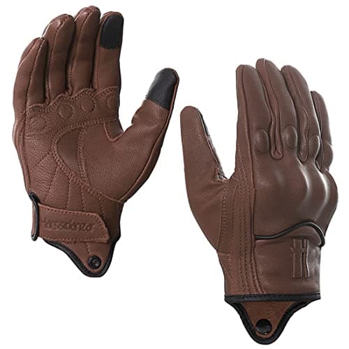 Women's Leather Motorcycle Gloves for Road Racing, Cycling, Climbing, and Powersports with Touchscreen - GL016 — Saddle