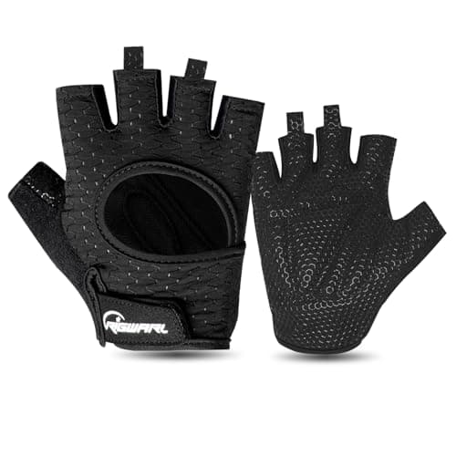 Fitness Gloves for Men and Women: Full Palm Protection and Excellent Grip — Thick padding-black