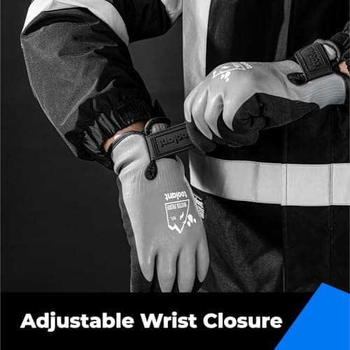 100% Waterproof Gloves for Men and Women, Touchscreen, Thermal, and Grip for Cold Weather, Grey, X-Large