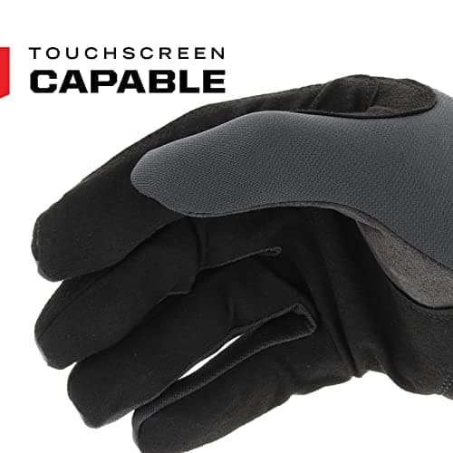 Mechanix Wear FastFit Work Gloves, Touchscreen Capable & Secure Fit (Black, Large)