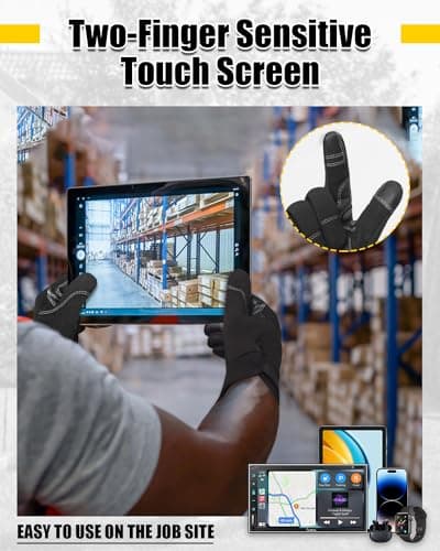 Work Gloves for Men and Women - Tear Resistant with Thick Padding for Wood and Warehouse Safety