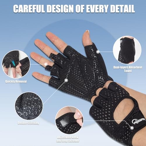 Gym Gloves for Men & Women with Full Palm Protection