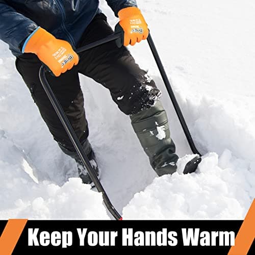Brigic Men's Winter Waterproof Work Gloves, Insulated for Freezing 0℃