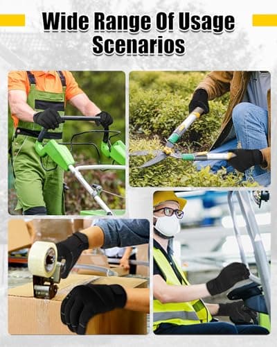 Work Gloves for Men and Women - Tear Resistant with Thick Padding for Wood and Warehouse Safety