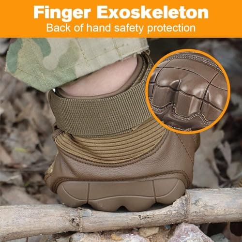Wegodal Heavy-Duty Tactical Full-Finger Gloves for Men - Indestructible Touchscreen Camping and Motorcycle Gear
