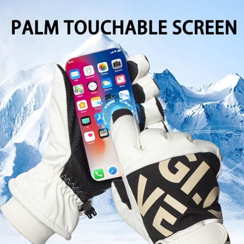 RIGWARL Unisex Waterproof Touchscreen Ski Gloves with Thermal Insulation