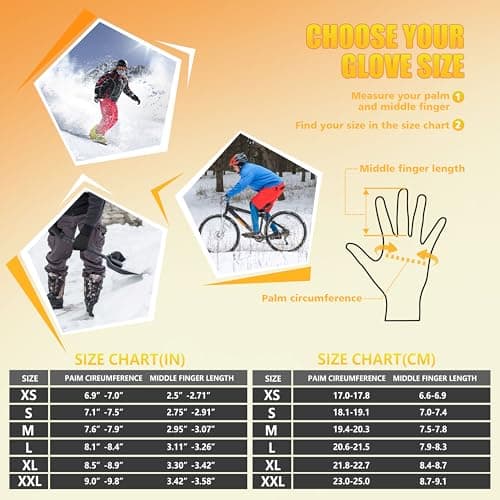 Winter Waterproof Ski Gloves for Men and Women