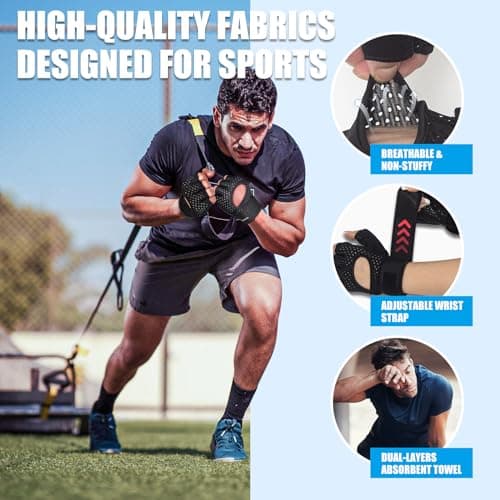 Workout Gloves for Men & Women with Full Palm Protection