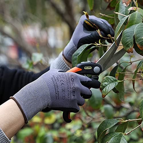 LOCCEF MicroFoam Nitrile-Coated Safety Work Gloves, 12 Pairs, Seamless Knit Knicks