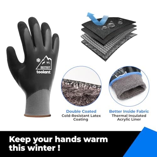 OriStout Men's & Women's Waterproof Winter Gloves, Touchscreen, Freezer Insulated for Cold Weather