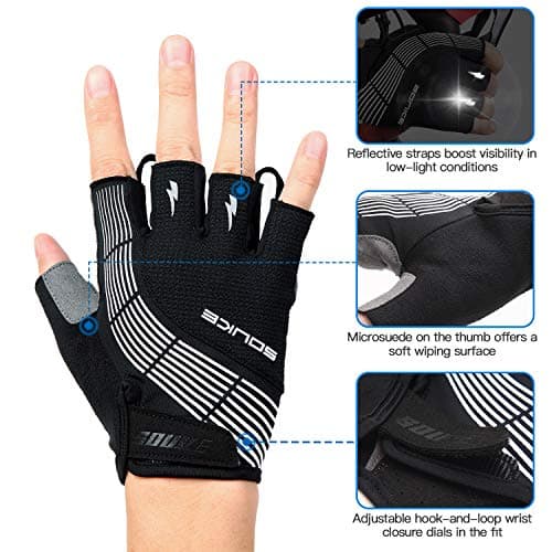Souke Sports Half-Finger Cycling Gloves MTB Road Anti-Slip Shock-Absorbing
