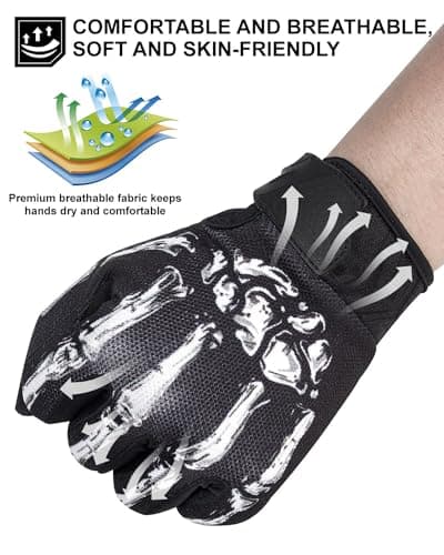 RIGWARL Touch Screen Non-Slip Skeleton Gloves for Cycling Enthusiasts