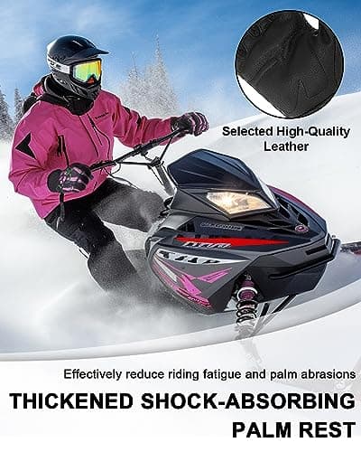 Pink Autumn Motorcycle Gloves for Women