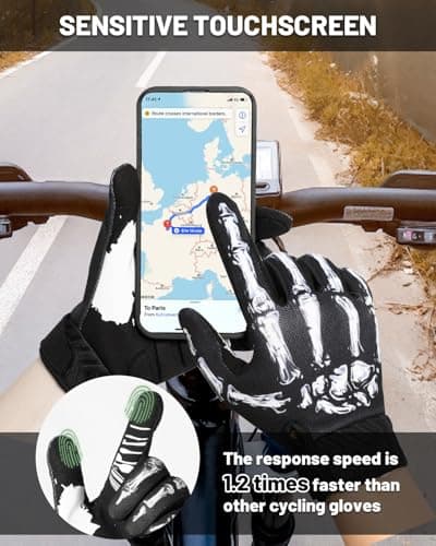 Skeleton Touchscreen Cycling Gloves for Men and Women