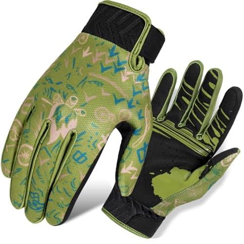 Skeleton Touchscreen Cycling Gloves for Men and Women — Green