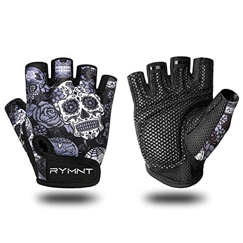 Weight Lifting Gloves with Full Palm Protection & Extra Grip — Skull Gray