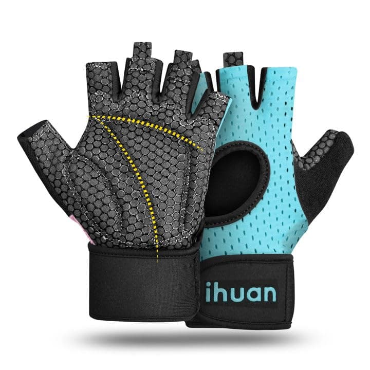Breathable Weight Lifting Gloves for Workout Gym with Wrist Support | Enhance Palm Protection - Perfect for Fitness and Training — green