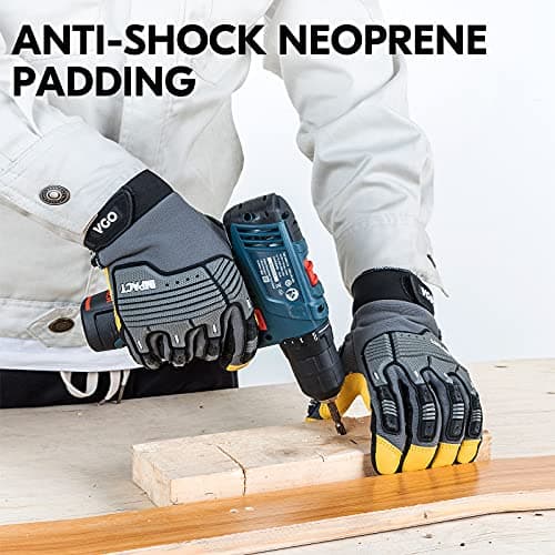Leather Heavy Duty Work Gloves for Mechanics