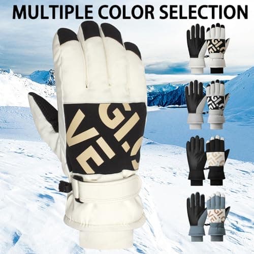 RIGWARL Unisex Waterproof Touchscreen Ski Gloves with Thermal Insulation