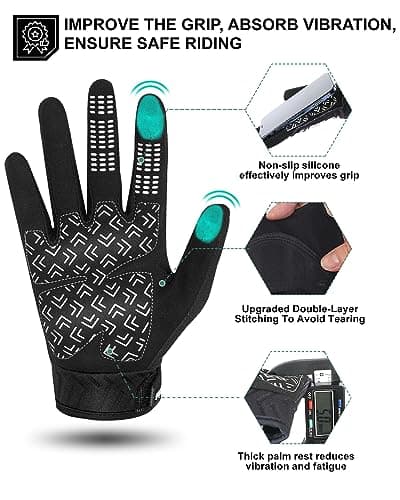RIGWARL Touchscreen Non-Slip Skeleton Gloves for Men and Women - Ideal for Motorcycling and Cycling Activities