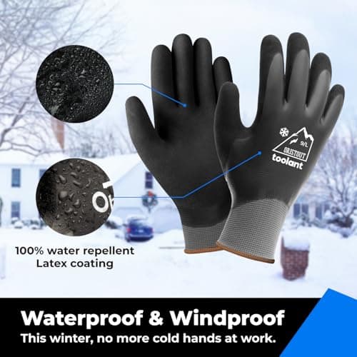 OriStout Men's & Women's Waterproof Winter Gloves, Touchscreen, Freezer Insulated for Cold Weather