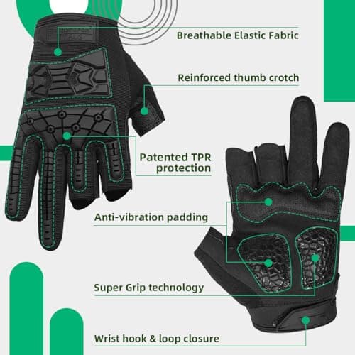 Seibertron T.F.F.I.G 2.0 Men's Tactical Gloves for Hunting Hiking Motorbike Riding