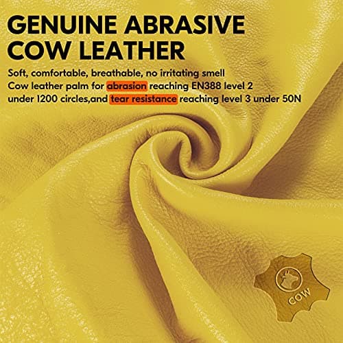 Leather Heavy Duty Work Gloves for Mechanics