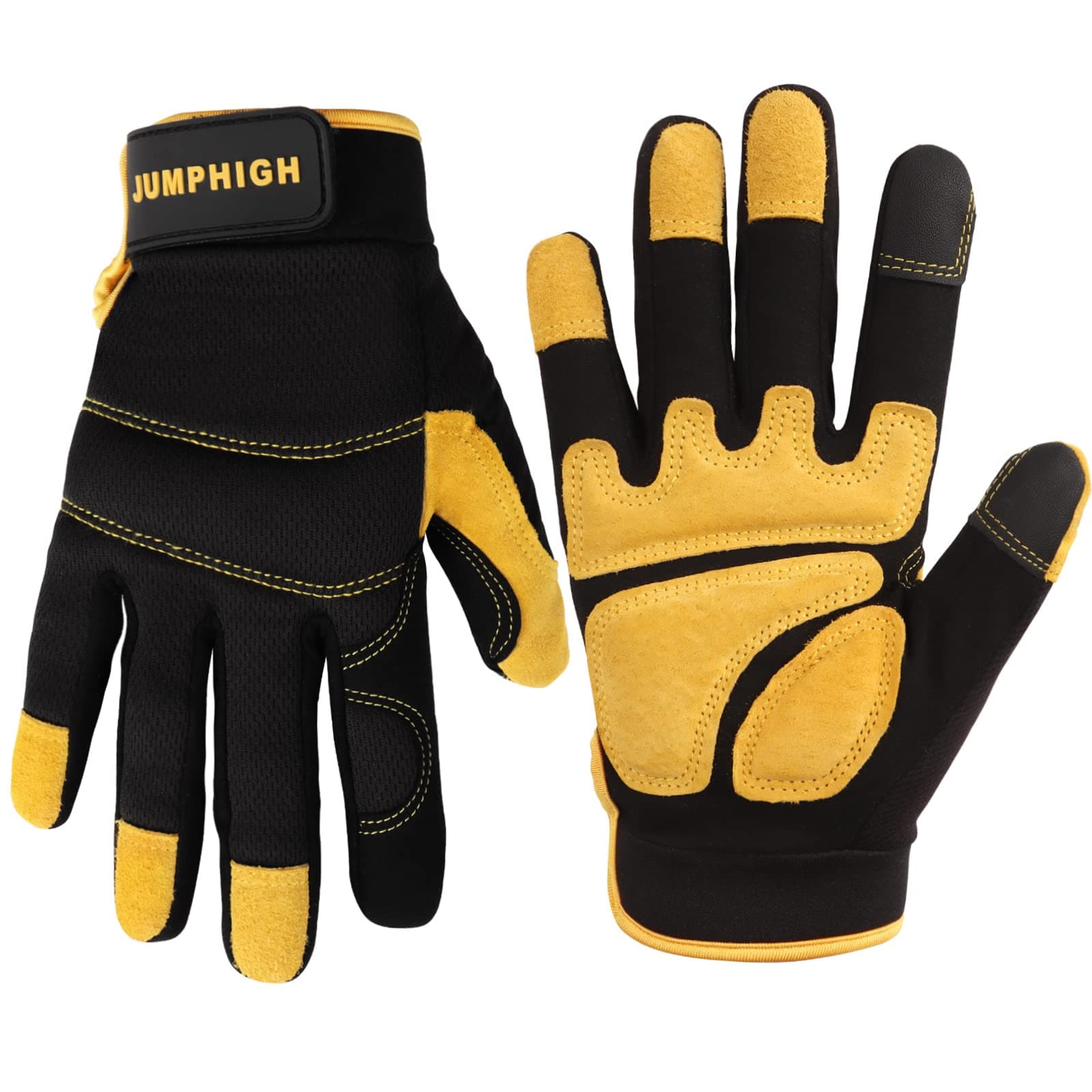 Men's Utility Work Gloves for Construction, Warehouse, and Truck Driving.