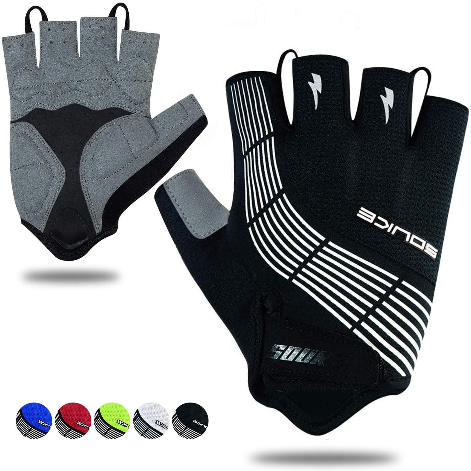 Souke Sports Half-Finger Cycling Gloves MTB Road Anti-Slip Shock-Absorbing