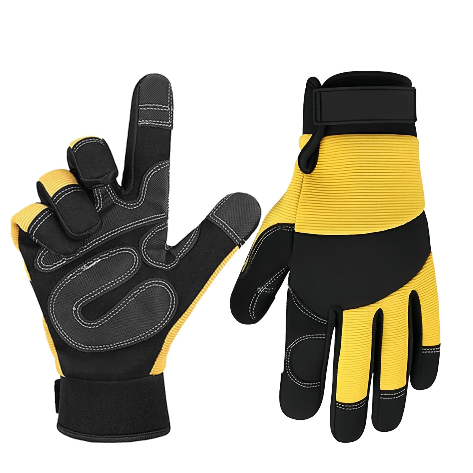 Men's Multipurpose Work Gloves (Yellow, S)