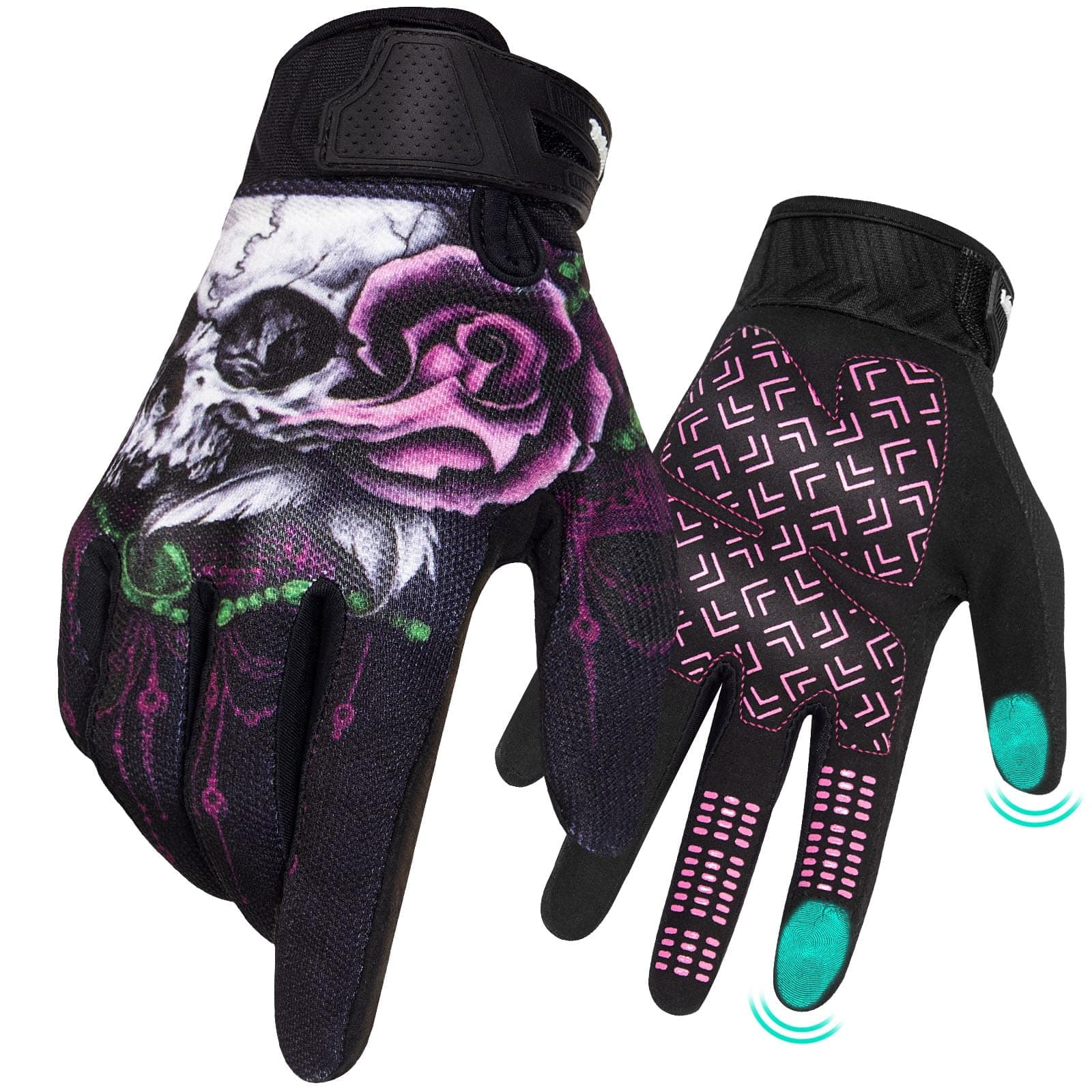 RIGWARL touch screen non-slip skeleton gloves for cycling enthusiasts.